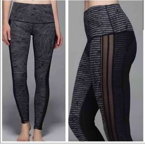 Lululemon Wunder Under Pant *Luxtreme Stripe Play Slate Black